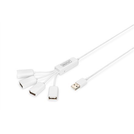 HUB 4-portowy "Spider" USB 2.0 SuperSpeed pasywny, biały HUB 4-portowy "Spider" USB 2.0 SuperSpeed pasywny, biały