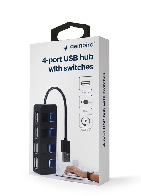 I/O HUB USB2 4PORT/UHB-U2P4-05 GEMBIRD I/O HUB USB2 4PORT/UHB-U2P4-05 GEMBIRD