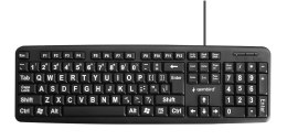 KEYBOARD STANDART USB ENG BIG/LETT. BLACK KB-US-103 GEMBIRD