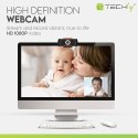 Kamera USB Internetowa FullHD 1080p z Mikrofonem Techly