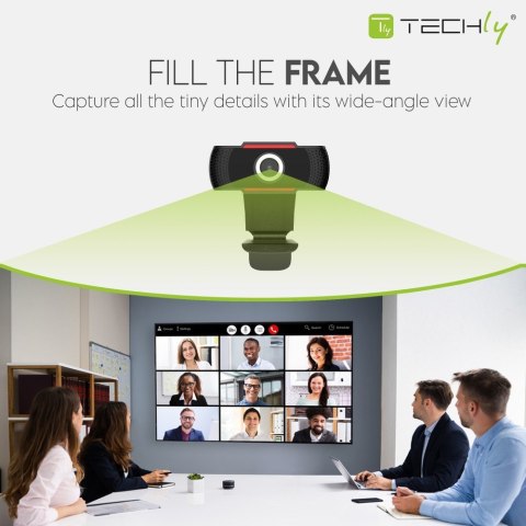 Kamera USB Internetowa FullHD 1080p z Mikrofonem Techly Kamera USB Internetowa FullHD 1080p z Mikrofonem Techly