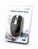 MOUSE USB OPTICAL WRL BLACK/SILVER MUSW-4B-06-BS GEMBIRD