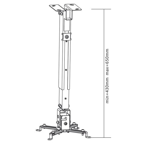 Uchwyt do projektora Maclean, 43-65cm, 20kg, MC-581 Uchwyt do projektora Maclean, 43-65cm, 20kg, MC-581