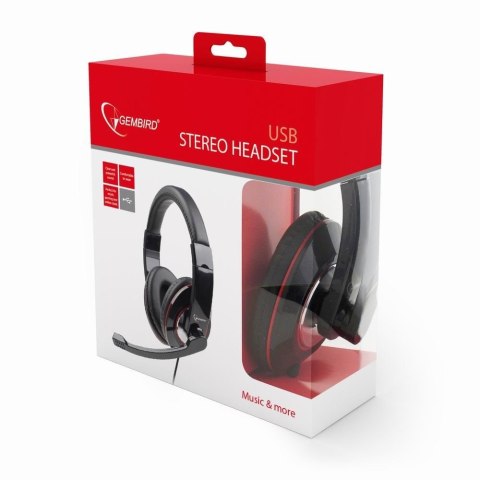 ZESTAW SŁUCHAWKOWY STEREO USB BLACK MHS-U-001 GEMBIRD ZESTAW SŁUCHAWKOWY STEREO USB BLACK MHS-U-001 GEMBIRD