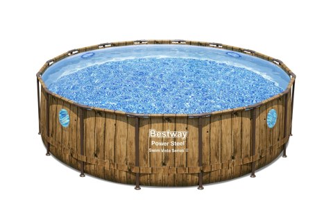 Bestway 56725 Basen stelażowy rattan 11w1 488x122