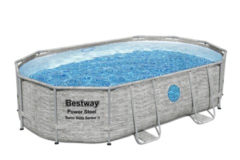 Bestway 56946 Basen stelażowy rattan 11w1 488x305x107 Bestway 56946 Basen stelażowy rattan 11w1 488x305x107