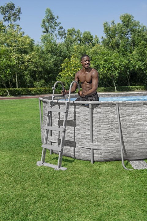 Bestway 56946 Basen stelażowy rattan 11w1 488x305x107 Bestway 56946 Basen stelażowy rattan 11w1 488x305x107
