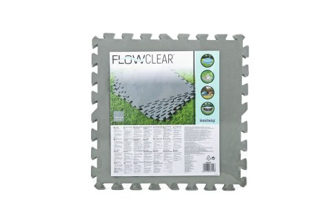 Bestway Płyty Ochronne do Basenów Puzzle Flowclear 50cm x 50cm 58639 9 sztuk Bestway Płyty Ochronne do Basenów Puzzle Flowclear 50cm x 50cm 58639 9 sztuk