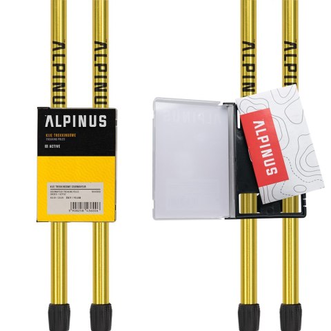 Kijki trekkingowe Alpinus Courmayeur żółte NX43600 Kijki trekkingowe Alpinus Courmayeur żółte NX43600