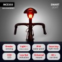 Lampka LED Maclean, Rowerowa tylna, Sensor zmierzchu, USB AUTO STOP COB, Max.125lm, Acu 450mAh, MCE355