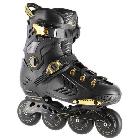 Łyżworolki slalomowe NILS Extreme NA20002 czarno-złote rozm. 39 Łyżworolki slalomowe NILS Extreme NA20002 czarno-złote rozm. 39