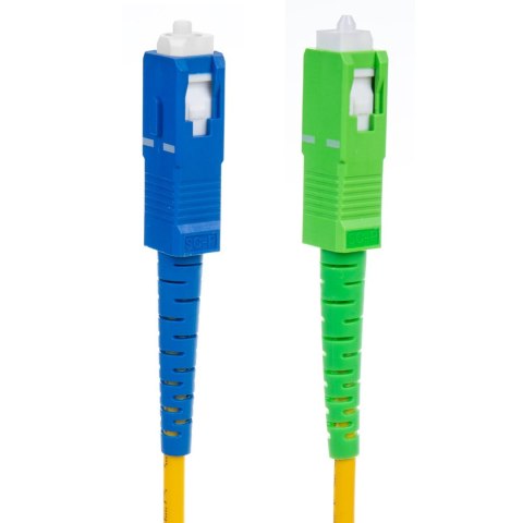 Patchcord światłowód kabel Maclean, SC/APC-SC/UPC SM 9/125 LSZH, jednomodowy, długość 3m, simplex, G657A2, MCTV-402 Patchcord światłowód kabel Maclean, SC/APC-SC/UPC SM 9/125 LSZH, jednomodowy, długość 3m, simplex, G657A2, MCTV-402