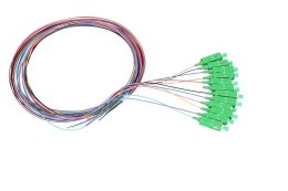 Extralink SC/APC | Zestaw pigtaili | Jednomodowe, 900um, G.657A1, 1,5m, 12 sztuk, 12 kolorów