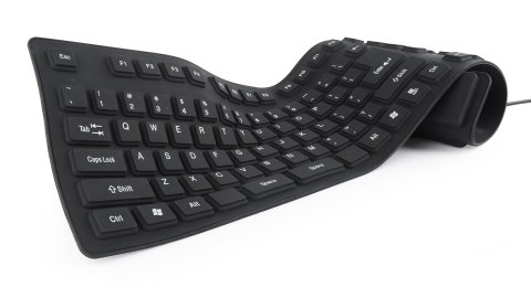 KLAWIATURA FLEXIBLE USB/PS2 ENG BLACK KB-109F-B GEMBIRD KLAWIATURA FLEXIBLE USB/PS2 ENG BLACK KB-109F-B GEMBIRD