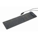 KLAWIATURA FLEXIBLE USB/PS2 ENG BLACK KB-109F-B GEMBIRD