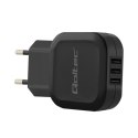 Ładowarka sieciowa Qoltec 50191 17W 3xUSB (czarna)