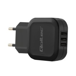Ładowarka sieciowa Qoltec 50191 17W 3xUSB (czarna)