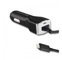Qoltec Ładowarka samochodowa 12-24V | 15W | 5V | 3A | kabel USB typ C