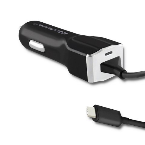 Qoltec Ładowarka samochodowa 12-24V | 15W | 5V | 3A | kabel USB typ C Qoltec Ładowarka samochodowa 12-24V | 15W | 5V | 3A | kabel USB typ C