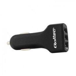 Qoltec Ładowarka samochodowa 12-24V | 24W | 5V | 4.8A | 3xUSB