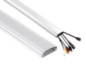 Aluminiowa listwa maskująca do kabli Maclean, łatwe otw. i zam, 60x20x750mm, MC-693 W