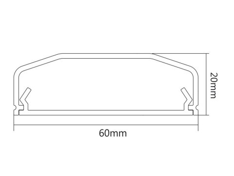 Aluminiowa listwa maskująca do kabli Maclean, łatwe otw. i zam, 60x20x750mm, MC-693 W Aluminiowa listwa maskująca do kabli Maclean, łatwe otw. i zam, 60x20x750mm, MC-693 W