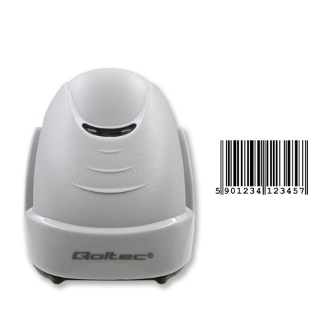 Qoltec Laserowy czytnik kodów kreskowych 1D | USB | Biały Qoltec Laserowy czytnik kodów kreskowych 1D | USB | Biały