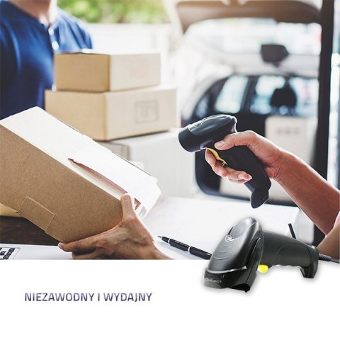Qoltec Laserowy czytnik kodów kreskowych 1D | USB | Czarny Qoltec Laserowy czytnik kodów kreskowych 1D | USB | Czarny