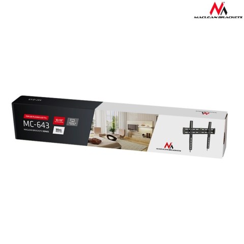 Uchwyt Maclean, Do telewizora, Max vesa 400x400, Pasuje do zakrzywionych TV, 33-55", 30kg, MC-643 Uchwyt Maclean, Do telewizora, Max vesa 400x400, Pasuje do zakrzywionych TV, 33-55", 30kg, MC-643