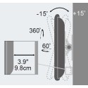 Uchwyt Ścienny TV LED/LCD 13-30 cali 23kg Obrotowy Biały