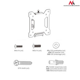 Uchwyt do telewizora Maclean, max VESA 100x100, 13-27