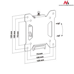 Uchwyt do telewizora Maclean, max VESA 100x100, 13-27