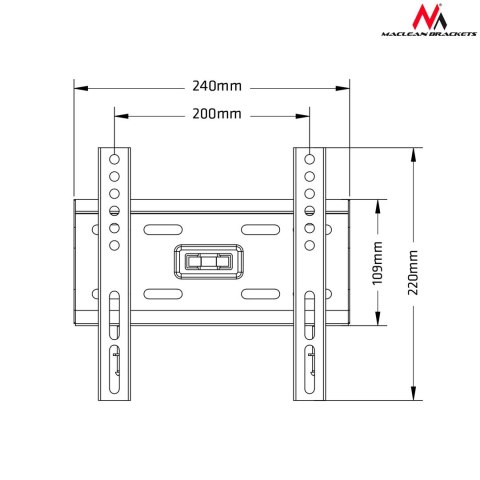 Uchwyt do telewizora Maclean, max vesa 200x200, 13-42", do 35kg, czarny, MC-777 Uchwyt do telewizora Maclean, max vesa 200x200, 13-42", do 35kg, czarny, MC-777