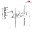 Uchwyt do telewizora lub monitora Maclean, uniwersalny, max vesa 400x400, 26-55", 30kg, czarny, MC-761