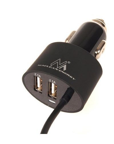Ładowarka samochodowa Maclean, Lightning spiralny, 2xUSB, 5.2A, 1.8m, MCE76 Ładowarka samochodowa Maclean, Lightning spiralny, 2xUSB, 5.2A, 1.8m, MCE76