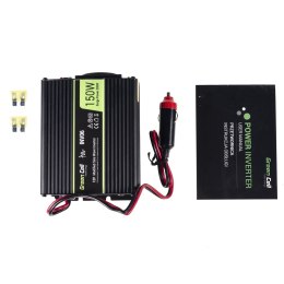 PRZETWORNICA NAPIĘCIA INWERTER Green Cell 12V -> 230V 150W/300W MODYFIKOWANA SINUSOIDA INV06