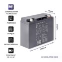 Qoltec Akumulator AGM | 12V | 17Ah | Bezobsługowy | Wydajny | LongLife | do UPS, skutera