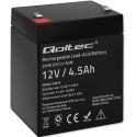 Qoltec Akumulator AGM | 12V | 4.5Ah | Bezobsługowy | Wydajny | LongLife | do UPS, wagi, kasy