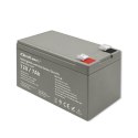 Qoltec Akumulator AGM | 12V | 7Ah | Bezobsługowy | Wydajny | LongLife | do UPS, security