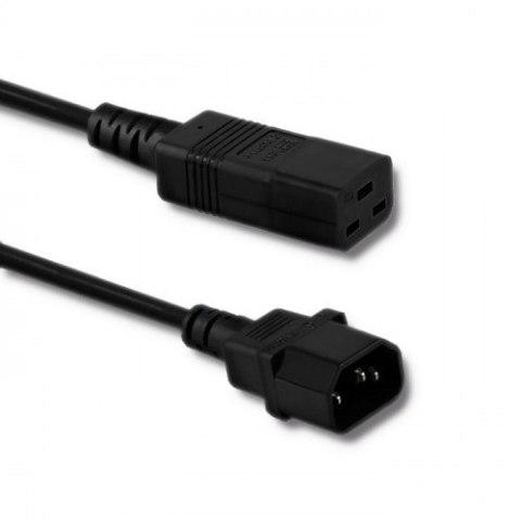 Qoltec Kabel zasilający do UPS | C14/C19 | 2m