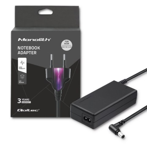 Qoltec Zasilacz do laptopa Acer 65W | 19V | 3.42A | 5.5*2.5 | +kabel zasilający Qoltec Zasilacz do laptopa Acer 65W | 19V | 3.42A | 5.5*2.5 | +kabel zasilający