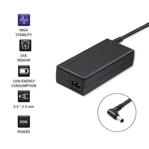 Qoltec Zasilacz do laptopa Asus 90W | 19V | 4.9A | 5.5*2.5 | +kabel zasilający Qoltec Zasilacz do laptopa Asus 90W | 19V | 4.9A | 5.5*2.5 | +kabel zasilający