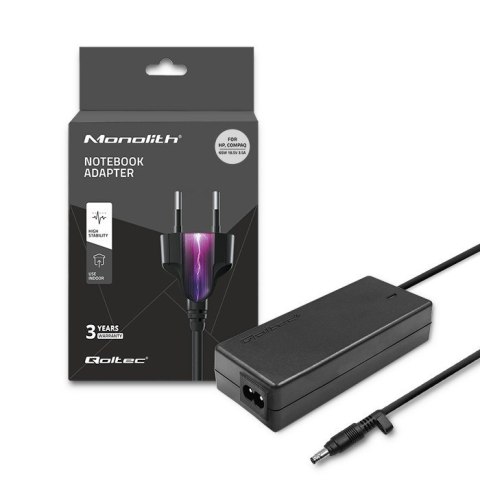 Qoltec Zasilacz do laptopa HP 65W | 18.5V | 3.5A | 4.8*1.7 | +kabel zasilający Qoltec Zasilacz do laptopa HP 65W | 18.5V | 3.5A | 4.8*1.7 | +kabel zasilający