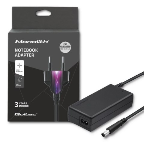 Qoltec Zasilacz do laptopa HP CQ 65W | 18.5V | 3.5A | 7.4*5.0+pin | +kabel zasilający Qoltec Zasilacz do laptopa HP CQ 65W | 18.5V | 3.5A | 7.4*5.0+pin | +kabel zasilający