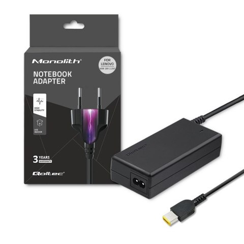 Qoltec Zasilacz do laptopa Lenovo 45W | 20V | 2.25A | Slim tip+pin | +kabel zasilający Qoltec Zasilacz do laptopa Lenovo 45W | 20V | 2.25A | Slim tip+pin | +kabel zasilający