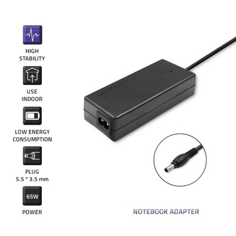 Qoltec Zasilacz do laptopa Samsung 60W | 19V | 3.15A | 5.5*3.5+pin | +kabel zasilający Qoltec Zasilacz do laptopa Samsung 60W | 19V | 3.15A | 5.5*3.5+pin | +kabel zasilający
