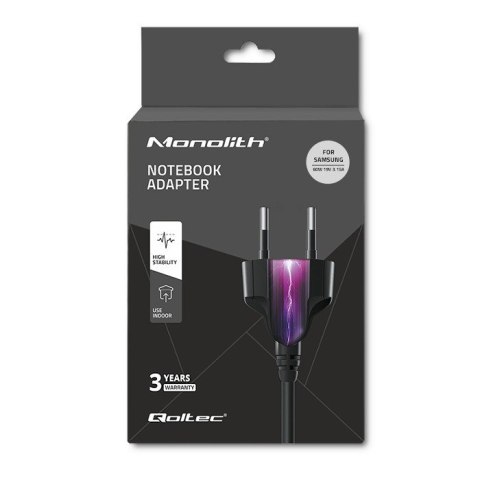 Qoltec Zasilacz do laptopa Samsung 60W | 19V | 3.15A | 5.5*3.5+pin | +kabel zasilający Qoltec Zasilacz do laptopa Samsung 60W | 19V | 3.15A | 5.5*3.5+pin | +kabel zasilający