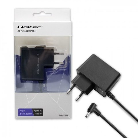 Qoltec Zasilacz wtyczkowy 10.5W | 5V | 2.1A | 3.5*1.35 Qoltec Zasilacz wtyczkowy 10.5W | 5V | 2.1A | 3.5*1.35