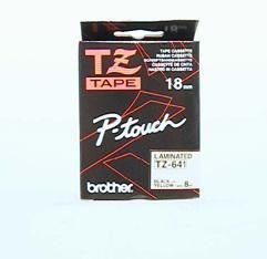 TZE-641 LAMINATED TAPE 18MM 8M/BLACK ON YELLOW TZE-641 LAMINATED TAPE 18MM 8M/BLACK ON YELLOW
