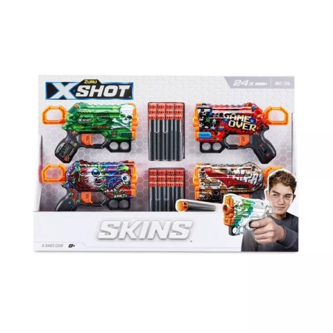 ZURU X-SHOT SkinsMenace wyrzutnia24s 36543 40671 ZURU X-SHOT SkinsMenace wyrzutnia24s 36543 40671